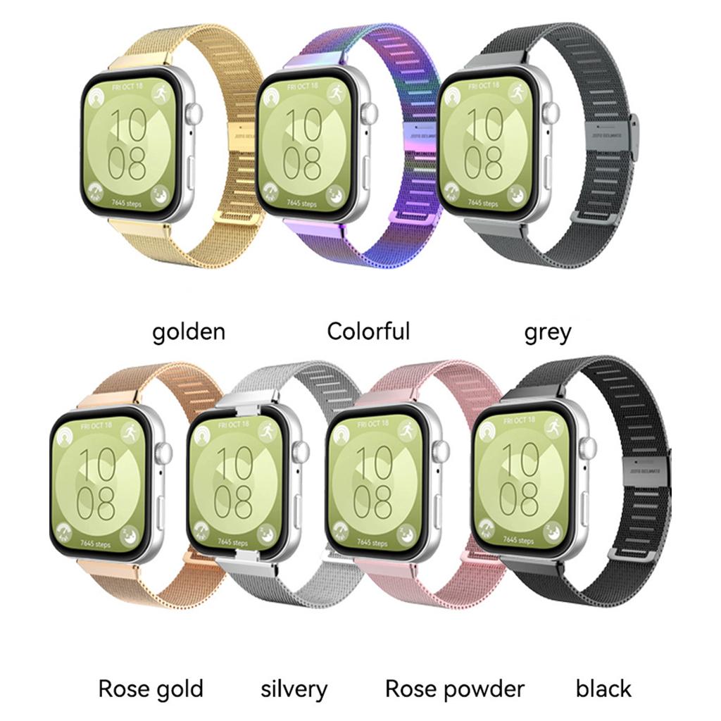 Stainless Steel Strap For Huawei Watch Fit 3 Mesh Watchband Milanese Bracelet Metal Correa For Huawei Watch FIT3 Band Wriststrap