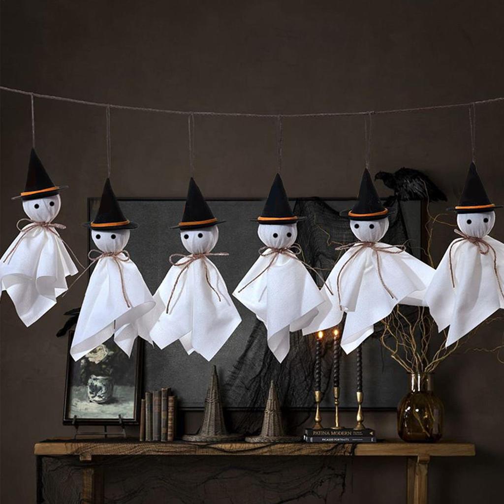 Halloween Ornaments Spooky Ghost Halloween Tree Ornament Decorative Figurines Festival Pendant For Indoor Outdoor Yard Living