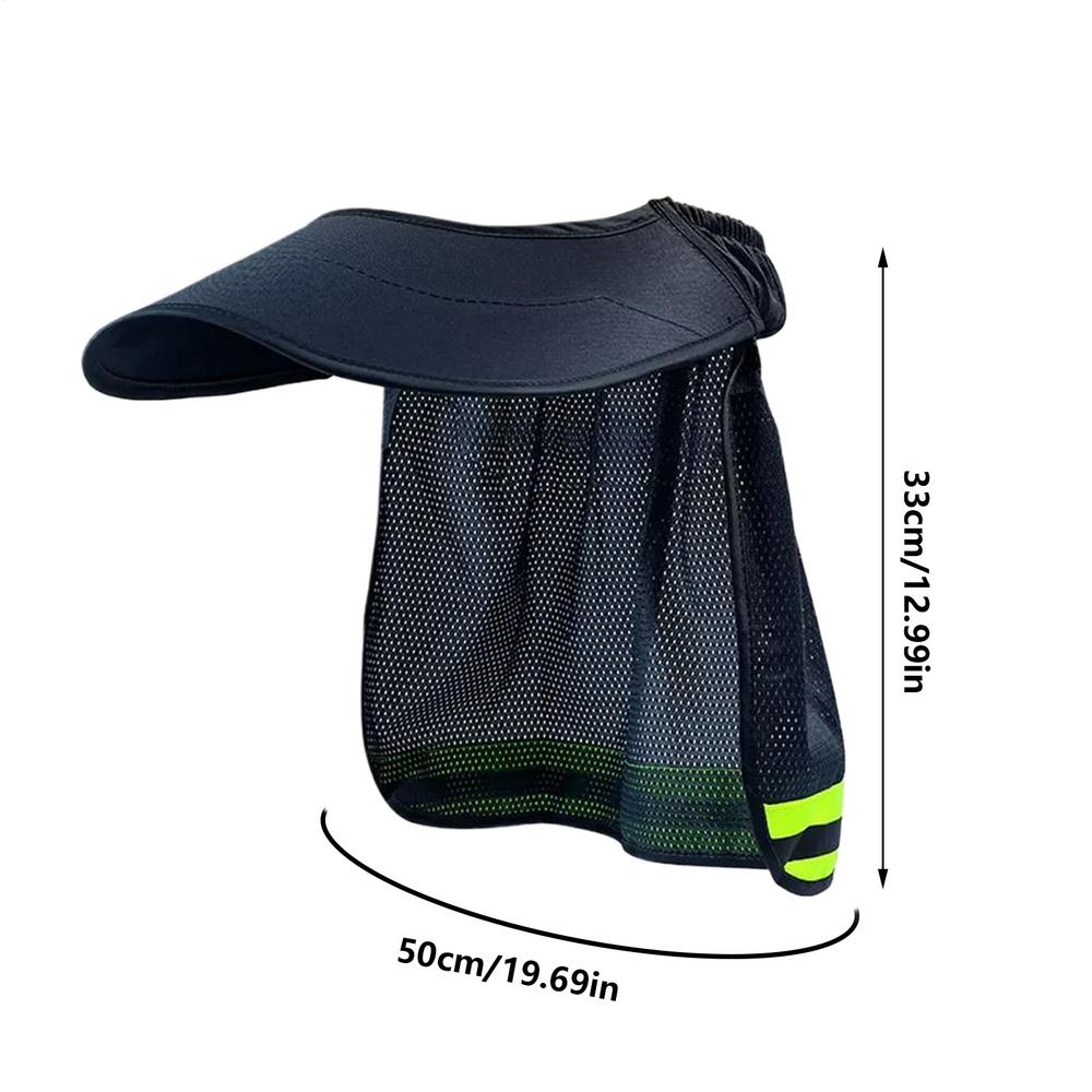 Construction Safety Reflective Hard Hat Shade Neck Shield Helmet Sun Shade Reflective Stripe Summer Sun Protection for Working