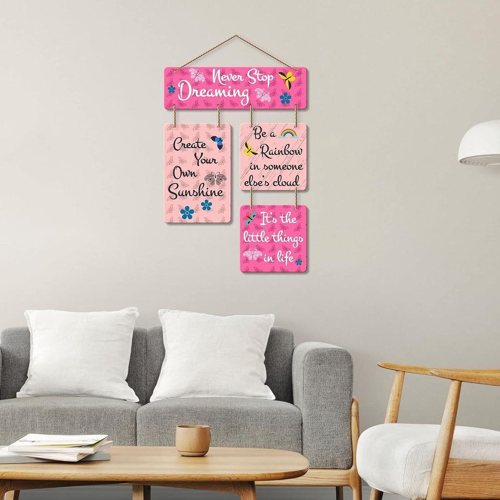 Motivational Quote Decorative Wall Art MDF Wooden Wall Hanger for Living Room | Bedroom | Home Decor | Office | Gift | Quotes Decor Item