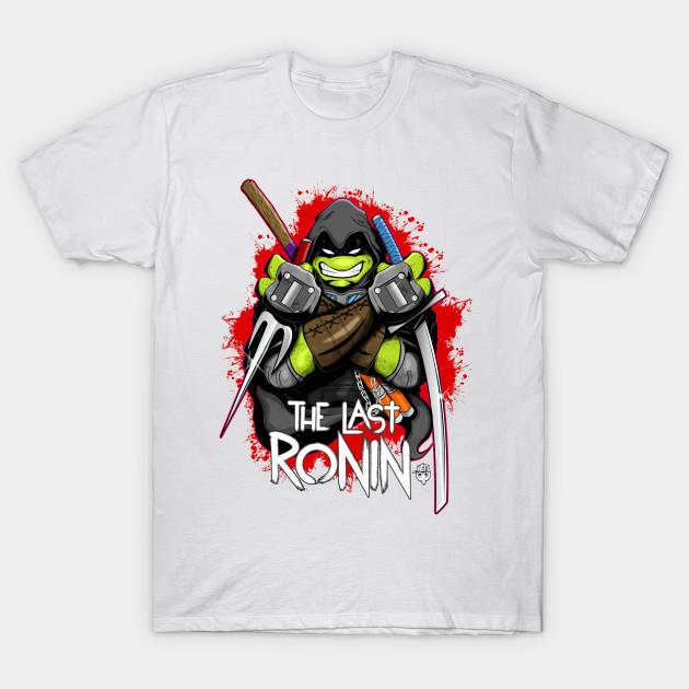 Men Black Print T-shirt Turtle Last Ronin No-Cut Transfer Paper Print Cotton Tshirt L белый