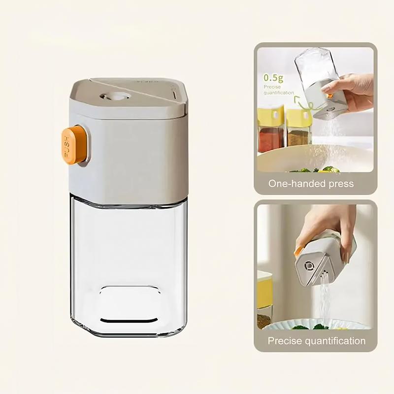 200ml Sealing Bottle Durable Spice Storage Practical Salt Shaker Safe Sealed Multi-function Press-to-dispense Convenient 1PC