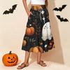 Women's Casual Floral Print Skirt with Elastic Waist and Drawstring for Vacation