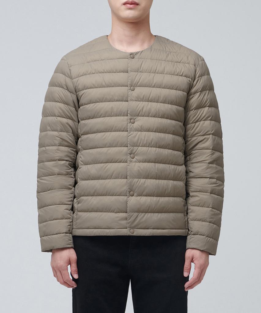 Musinsa Standard Transform Round Neck Light Down Jacket [Beige]