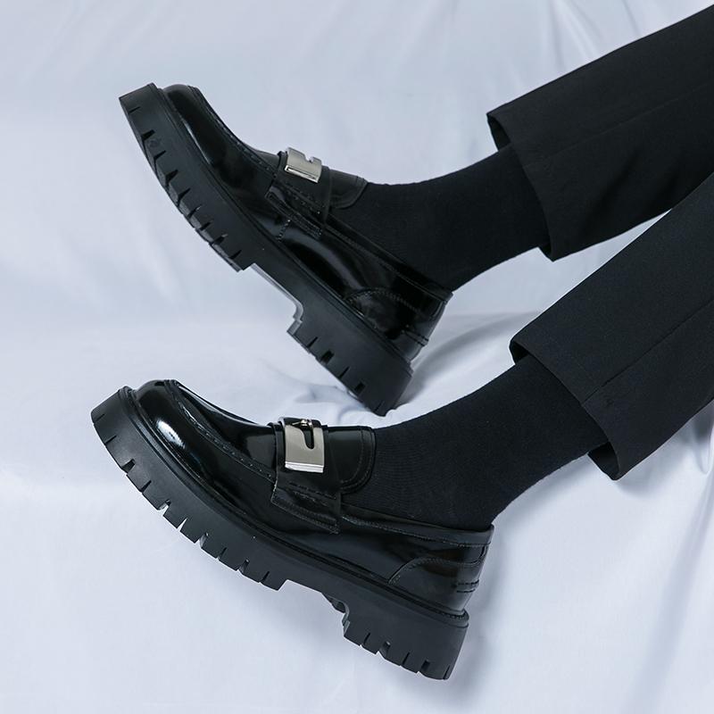 2024 Ny Ankomst Tyk Såle Herre Business Sko Lær Elegante for Menn Frisørsko Luksusmerke Herre Allsidige Loafers