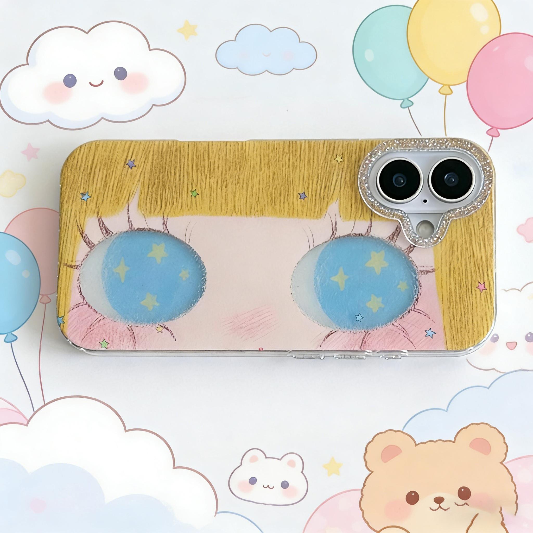 

HOT Clmj Korean Shinning Eyes Cute Phone Case for Samsung Galaxy A37 A57 A17 A07 A56 A36 A26 A33 A23 A14 A13 4G 5G Back Cover Samsung A54 5G