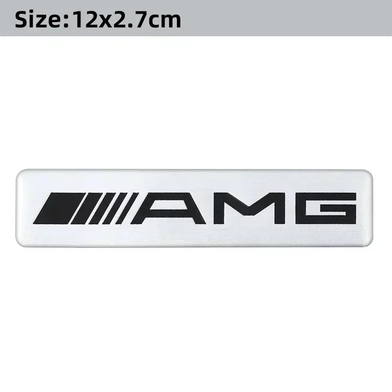 3D Aluminium Car Logo Sticker Decals Auto Decoration Accessories For Mercedes Benz AMG W204 W205 W203 W211 W212 W213 W201 W210