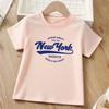 Teenage New York Printed Tshirt Summer Boys and Girls Casual Fashion Harajuku ONeck Short Sleeve Colorful Tops Clothing Unisex