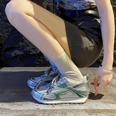 Dad Shoes Casual Women's Shoes Forrest Gump Shoes Inner Height Increase Breathable Summer New Thick-soled Trendy Shoes