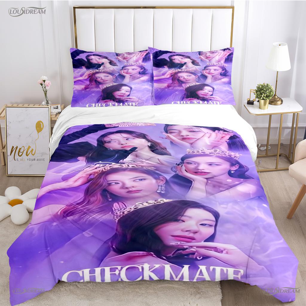 Itzy-Korean Singing Group All Season Duvet Cover Comforter Bedding Set Soft Quilt Cover And Pillowcases Single/Double/Queen/King
