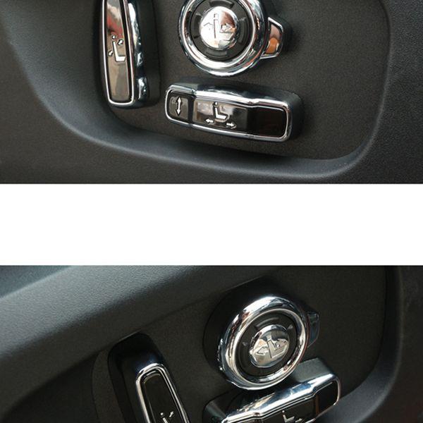 Silver & Black Plastic Seat Adjustment Button Cover Set for Road Vehicles