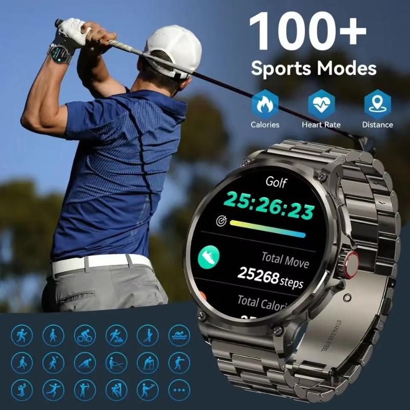 2025 New 1.85-inch Ultra HD AMOLED Smart Watch Men GPS Bluetooth Call 710 Mah Battery 400+Dial Fitness Sport Fitness Smartwatch