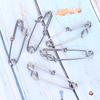 15pcs Stainless Steel Tuna Clips Longline Branch Hangers Snap Fishing Accessory Easy On/Off