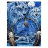 Colorful Galaxy Wolf Blanket, Soft Cozy Warm Fuzzy Flannel Throw Blankets, Wolf Purple Planet Blue Earth Blankets for Sofa Bed