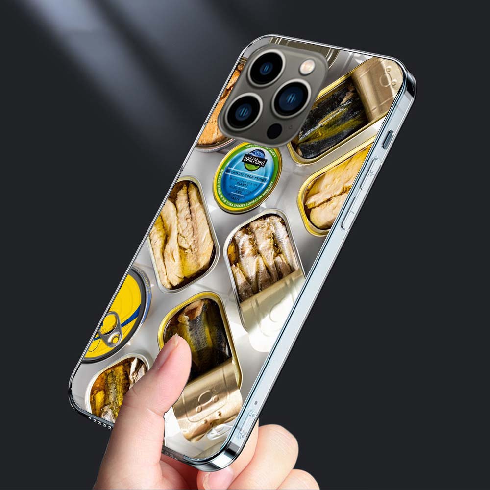 Sardinen Dosen Handyhülle Für Iphone 16E 15 Pro 14 Plus 17E 16 17 Pro Max Air 11 12 13 Mini Stoßfest Capa Niedliche Abdeckung TPU C