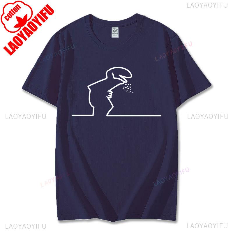 Happy La Linea Summer Casual T-Shirts Men Round Neck Graphic T Shirt Badum Linus Lineman Short Sleeve Tees Fashion Cotton Tops