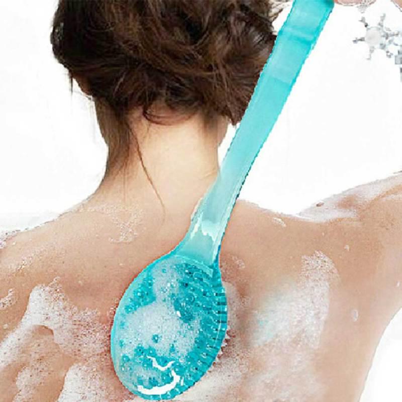 Exquisite Long-Handle Back-Rubbing Brush Bathing Massage Brush Banister Bathing Tool