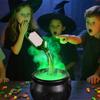 Décorations d'Halloween Décor de Fête de Jardin d'Halloween Potion et Sorcières Bol Magique Flottant Noir avec Bouteilles Diffuseur en Plastique