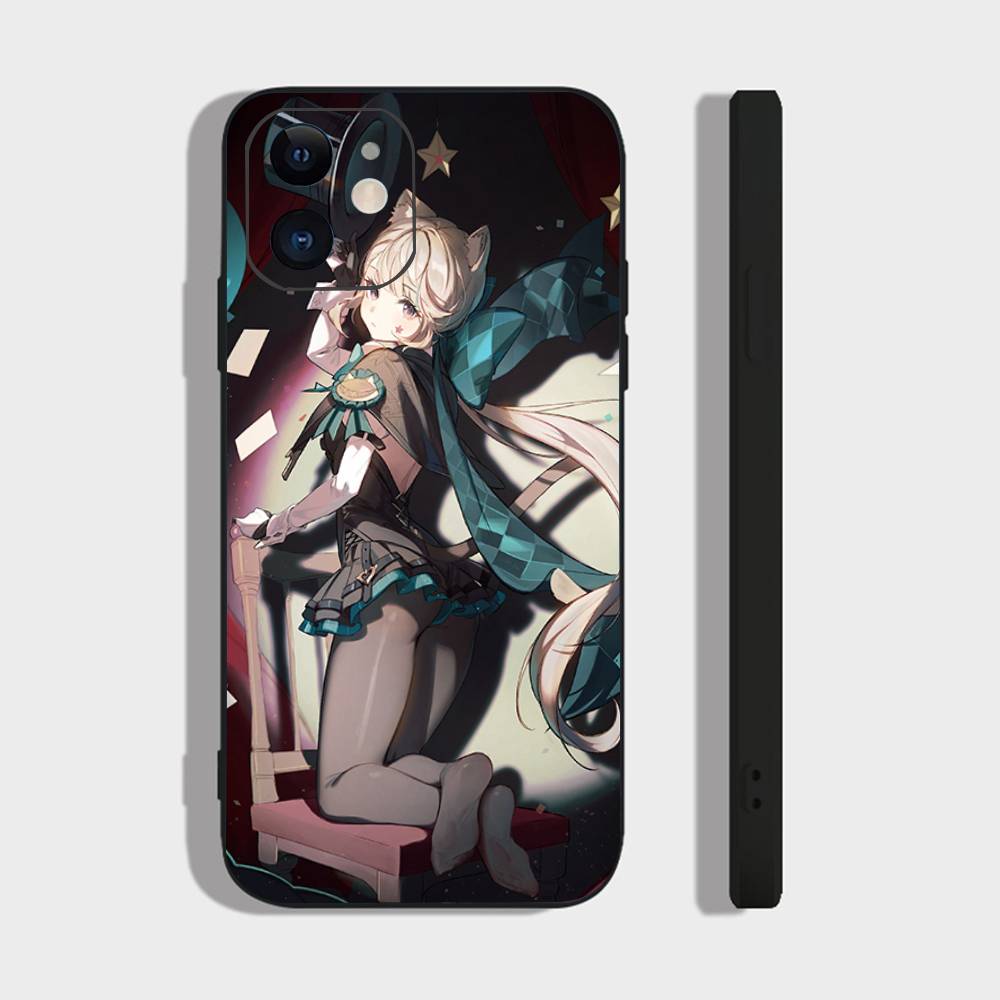 Lynette Anime Game Genshin Impact Phone Case For IPhone 17 Air 16 15 14 13 Pro Max 11 12 Black Silicone Cover