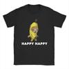 Happy Banana Cat Meme Cotton TShirt For Men Summer Vintage T Shirts O Neck Novelty Tee Shirt Plus Size Print Clothes