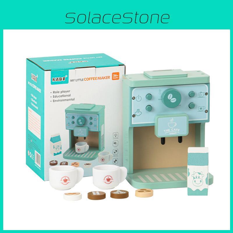 Childrens Play Wooden Kitchen Coffee Maker Toy For Early Education Fun And