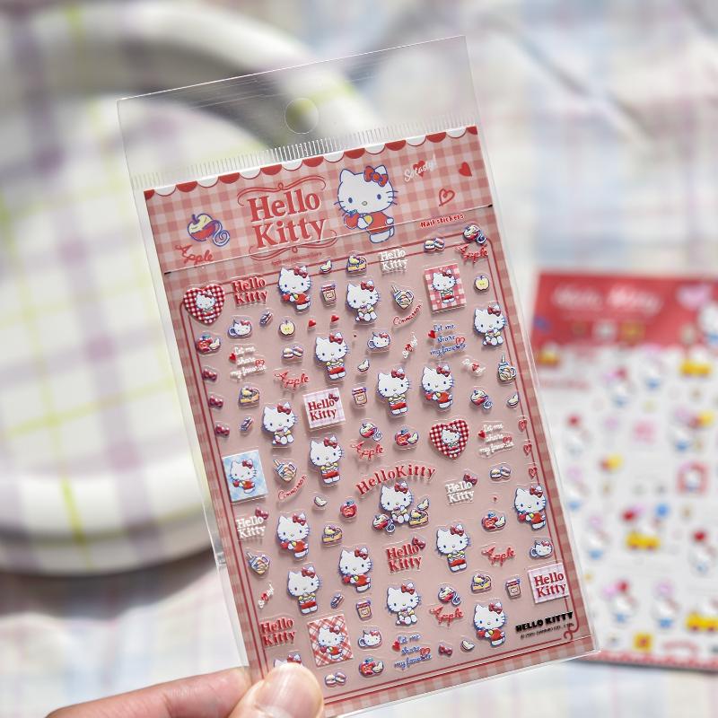 Sanrio Hello Kitty Nail Stickerself-Adhesive Decals Nail Art Decoration Diy Manicure Design