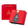 Christmas Gift Box Xmas Eve Red Gift Box with Tree Pattern Presents Wrapping Container for Holiday Decoration