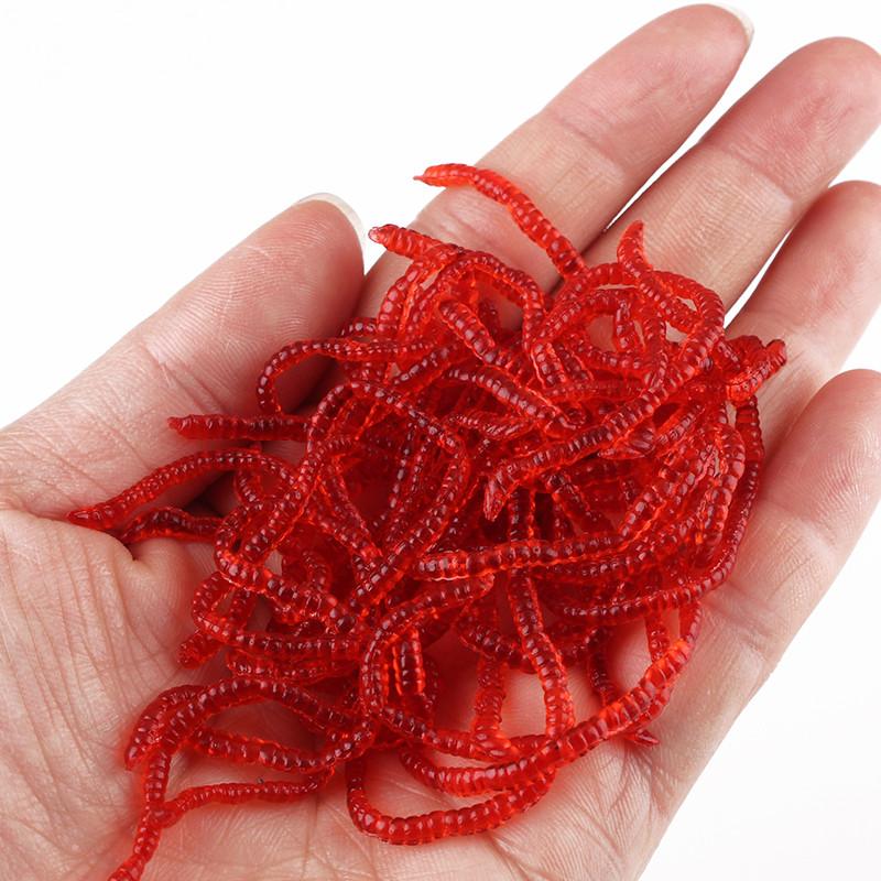 

Пластиковые 60 шт./лот 12,5 см запах красного червя приманки мягкая приманка черви рыболовные снасти личинки рыбные игрушки 60pcs красный