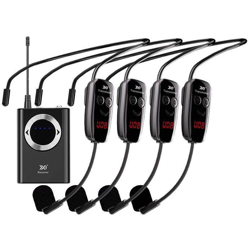 

Universal Wireless 4-in-1 High Volume Microphone & Amplifier KTV Headset Set