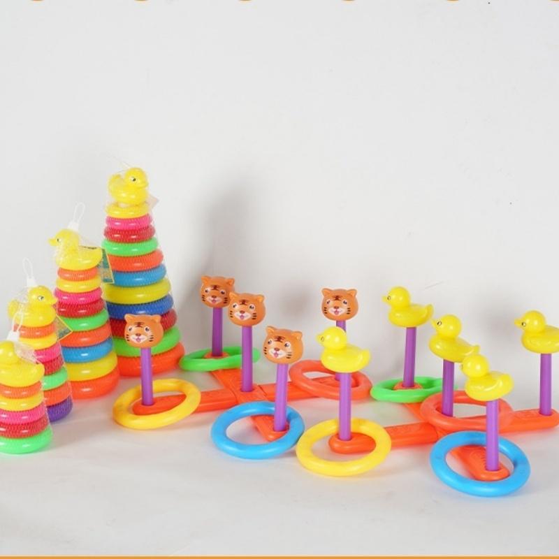 1 Set Tiere Regenbogen Gestapelter Ringturm Stapelspielzeug Kinder Montessori Spielzeug Säuglingsentwicklung Früherziehung Spielzeug