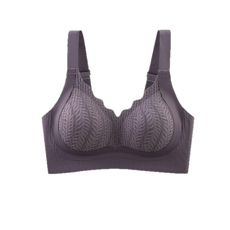 

Подчёркивание объёма груди, небольшая чёрная подтяжка, небольшая сборка груди, вспомогательное средство против обвисания груди, без металлического кольца, бюстгальтер с чашечками, нижнее бельё для женщин M фиолетовый