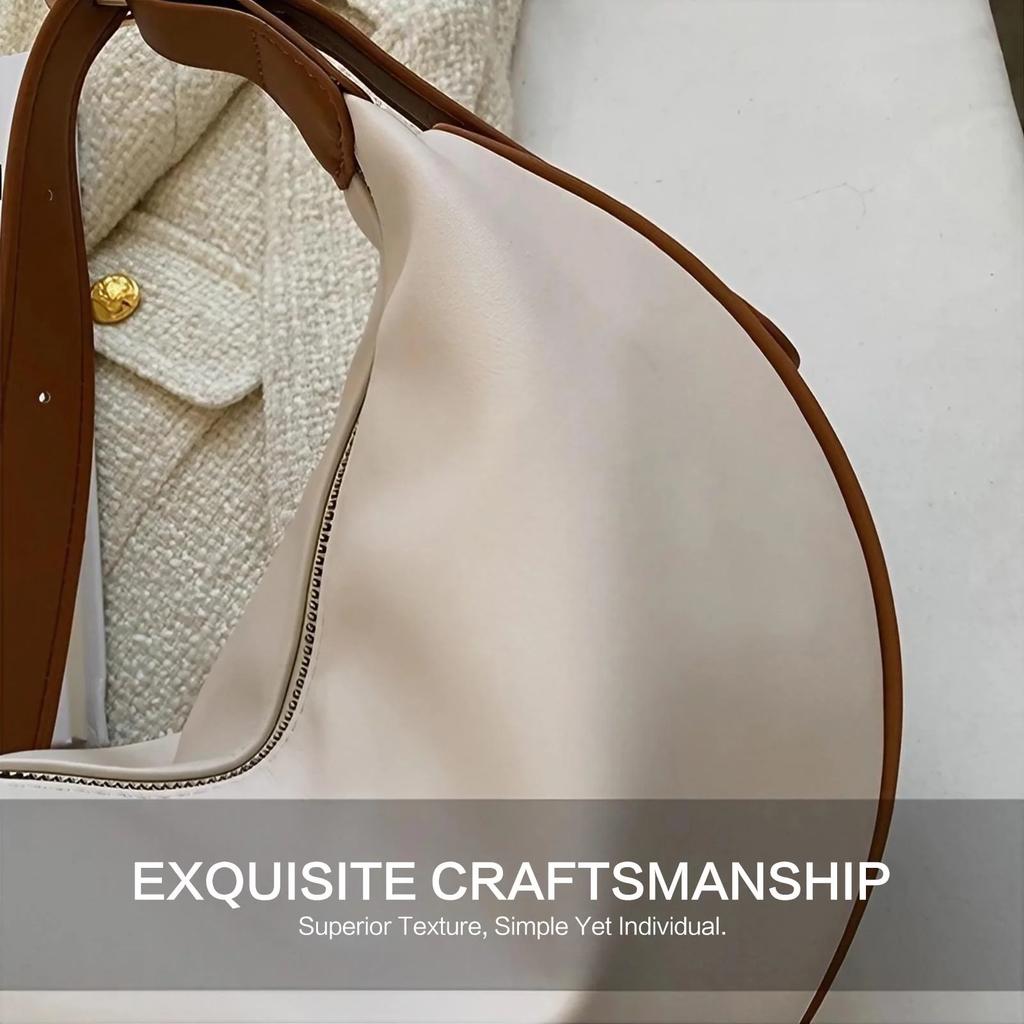 New Summer Soft Leather Shoulder Bag Popular Senior Niche Crossbody Dumpling Bag for Commuting