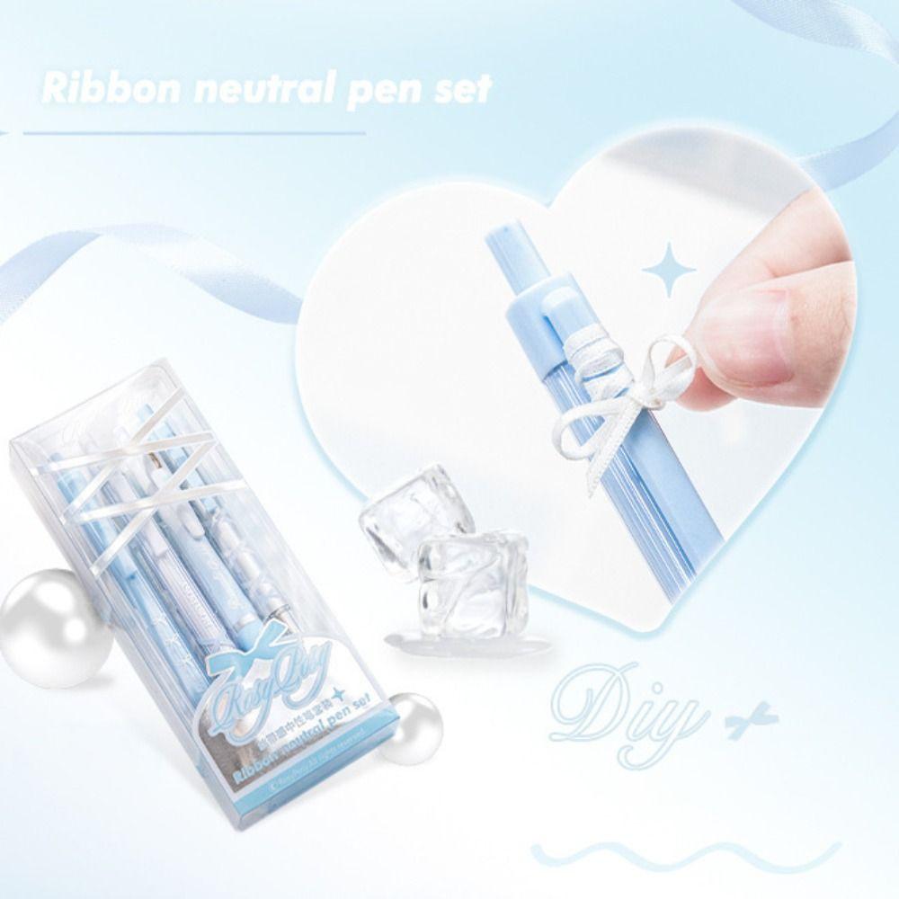 4Pcs/set 0.38mm/0.5mm Gel Pens Set Stationery Neutral Pen Set High Quality Black Ink Press Gel Pen