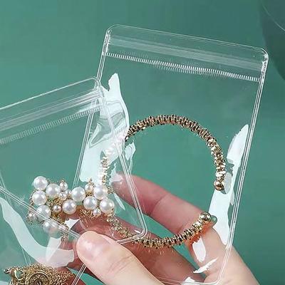 50pcs-Jewelry Storage Bag, Earrings, Rings, Hand Ornaments, Anti-oxidation, Transparent Dustproof Storage Bags