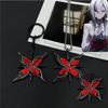 Anime Game Genshin Impact Arlecchino Fatui The Knave Necklace Cosplay Fatui Harbinger Red Rose Gothic  Cosplay Accessories
