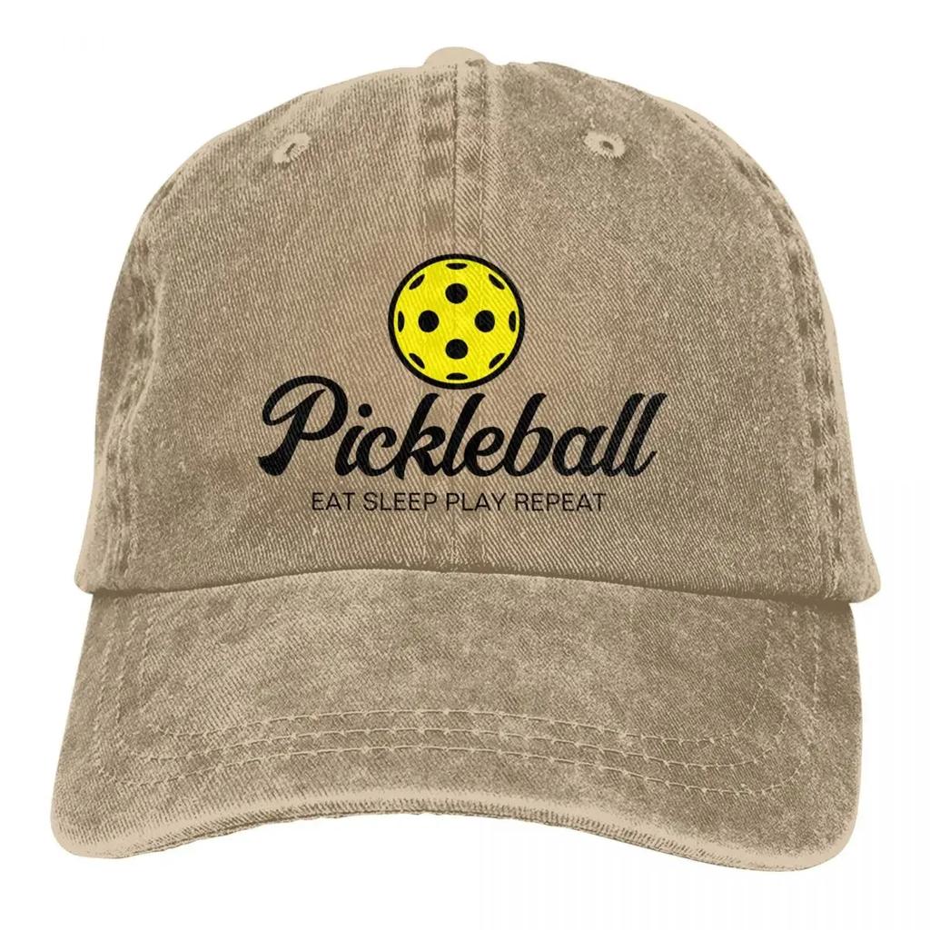 Pickleball Lover Enthusiasts Baseball Cap Merch Fashion Distressed Denim Racket Paddle Sport Headwear Men Summer Hats Cap