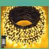 Outdoor Warm Fairy Lights Led White 10m100m Led String Garland Christmas Light Waterproof 8 Modes For Party Wedding Easter Garden Balcony Christmas