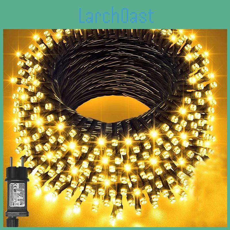 Outdoor Warm Fairy Lights Led White 10m100m Led String Garland Christmas Light Waterproof 8 Modes For Party Wedding Easter Garden Balcony Christmas