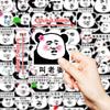 50 Creative Black and White Funny Panda Stickers Personalized Panda Emoticon Package Waterproof Stickers