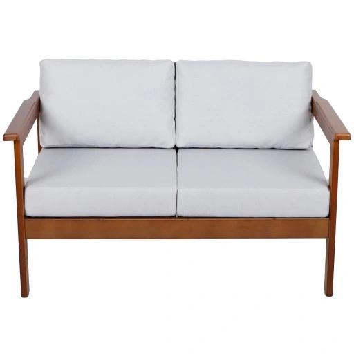 Sofa 2Os. Drewniane Meble Ogrodowe Z Poduszkami Co