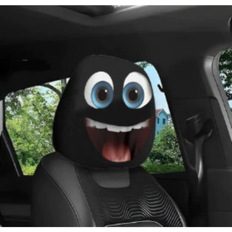 Funny Internet Celebrity Car Seat Headrest Cover Mask Universal Protection Headrest Covers Headrest Car Interior