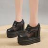 Fashion 12CM New Air Mesh Genuine Leather Breathable Summer Women Mid Calf Ankle Boots Platform Wedge Chunky Sneaker Hollow Shoes
