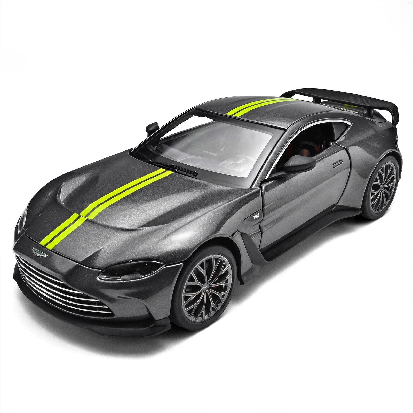 

1/24 Aston Martin VI2 VANTAGE Суперкар Автомобіль зі сплаву Литі моделі та іграшкові транспортні засоби Модель автомобіля Масштабна модель автомобіля для дітей сірий колір