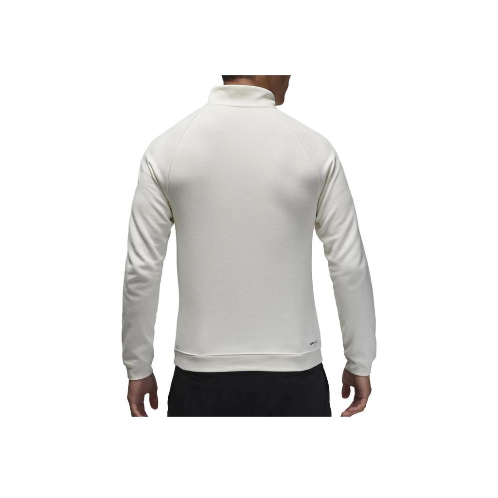 Jordan Logo Stand Collar Pull-Over Slim Fit Long Sleeve Sweatshirt Men Tops White FB7564-133