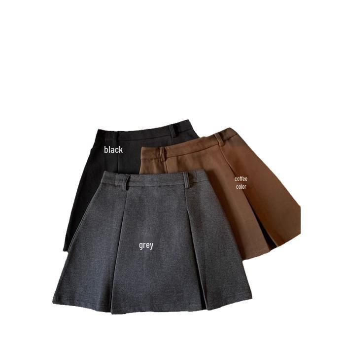 Spicy Girl High Waist Woolen A-line Skirt - Autumn 2024