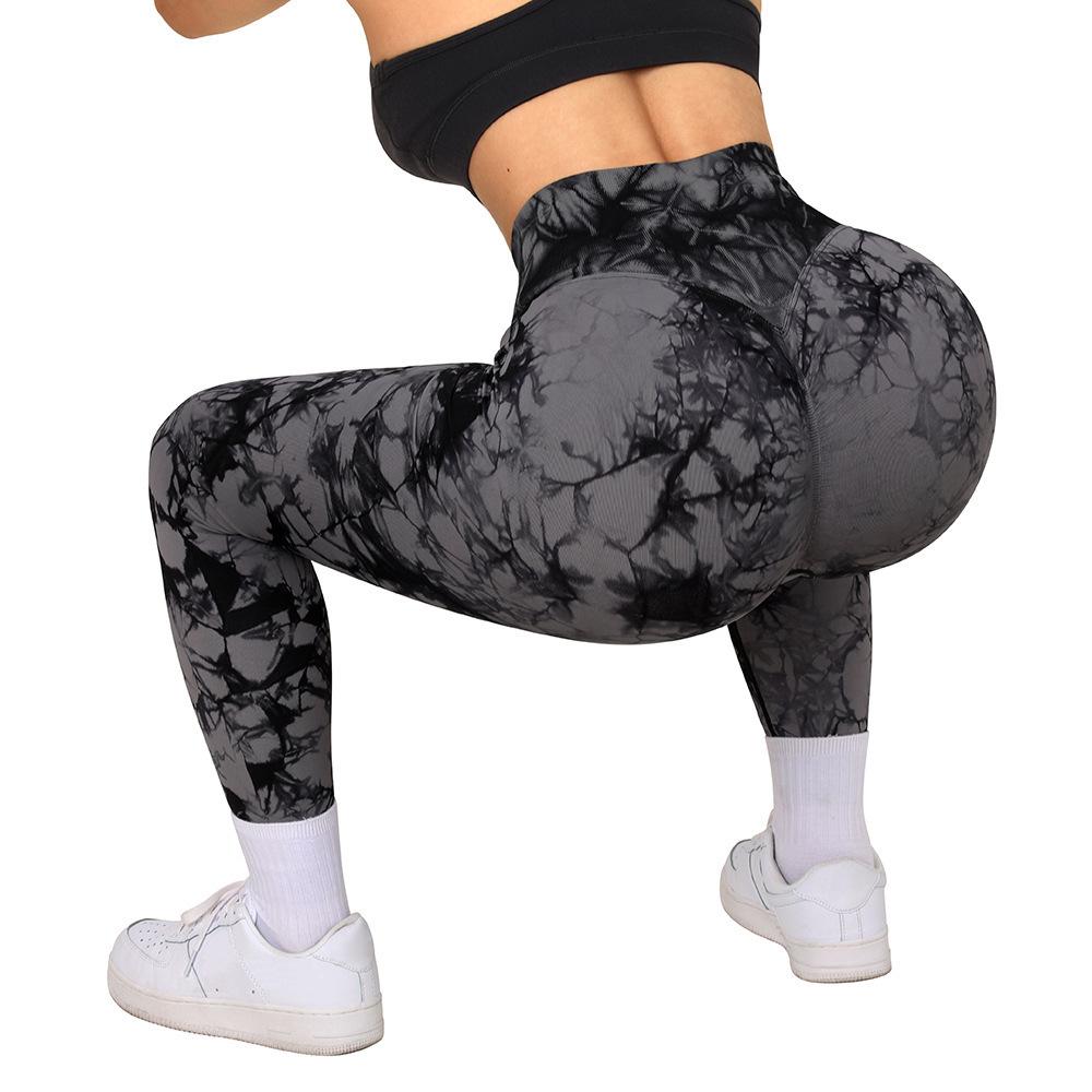 Tie Dye Yoga Kvinner Leggings Sportsbukser Tights Sømløs Sport Gym Leggings for kvinner Trening Fitness Bukser Atletisk klær