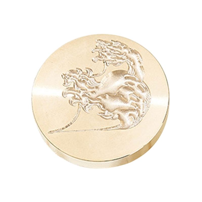 Welliges Texturiertes Wachssiegel Stempelkopf Metall Wachsstempelkopf für Valentinstagskarte Geburtstagskarte Einladungen Umschlag