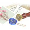 1Pcs Wooden Wax Sealing Stamp Handle Brass Head Retro Rosewood Handle Wax Seal Copper Head for Scrapbooking Envelope Seal Gifts