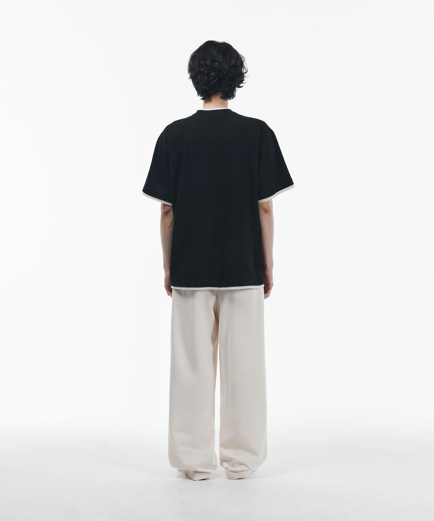 SIGNATURE [Summer Fabric Added] Double-Tuck Wide Slacks [Ivory]