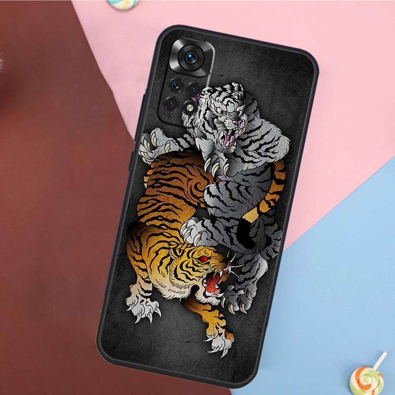 Fashion Animal Tiger Art Cover For Xiaomi Redmi Note 13 14 Pro 12 11 9 10 9S 10S 11S 12S Redmi 14C 10C 12C 13C Case